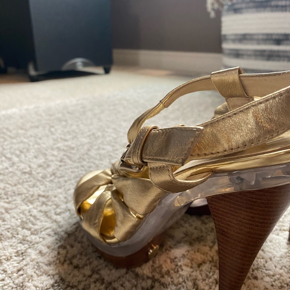 MK Lucite Gold Soft Leather Heels! - Picture 5 of 5